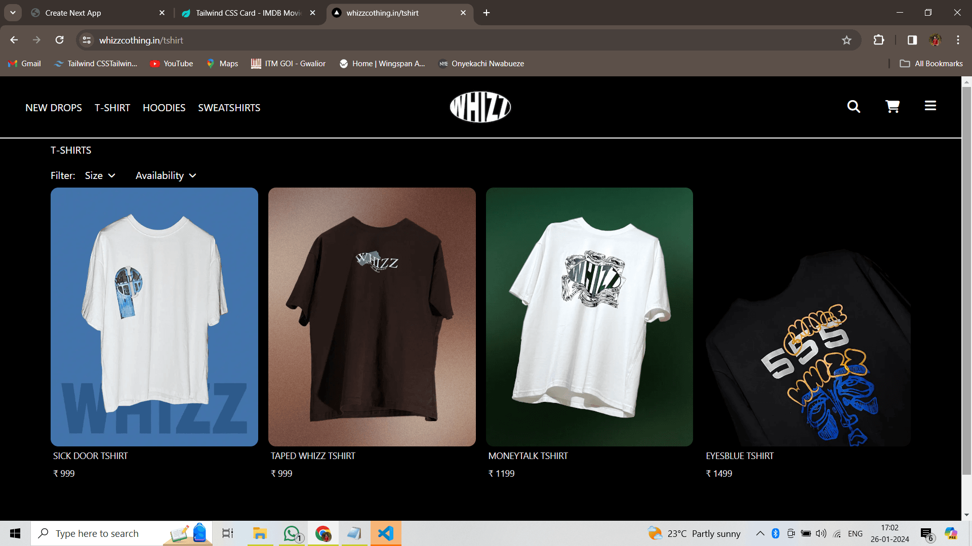 Freelance Project: WhizzClothing E-commerce